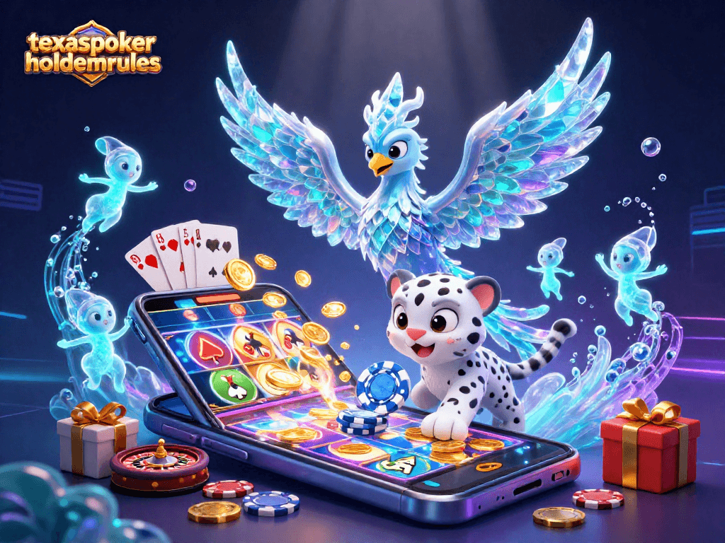 Engage with texaspokerholdemrules in a vibrant, dynamic poker scene featuring enchanted characters and gaming elements