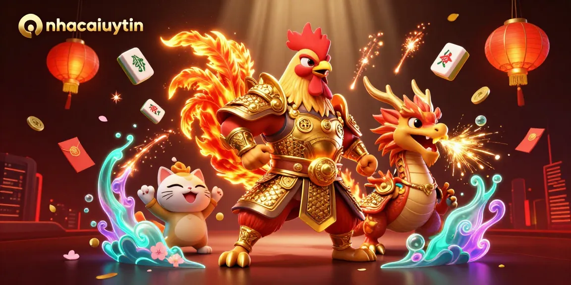 Engage with the exhilarating energy of nhacaiuytin featuring dynamic casino characters in a packed celebration.