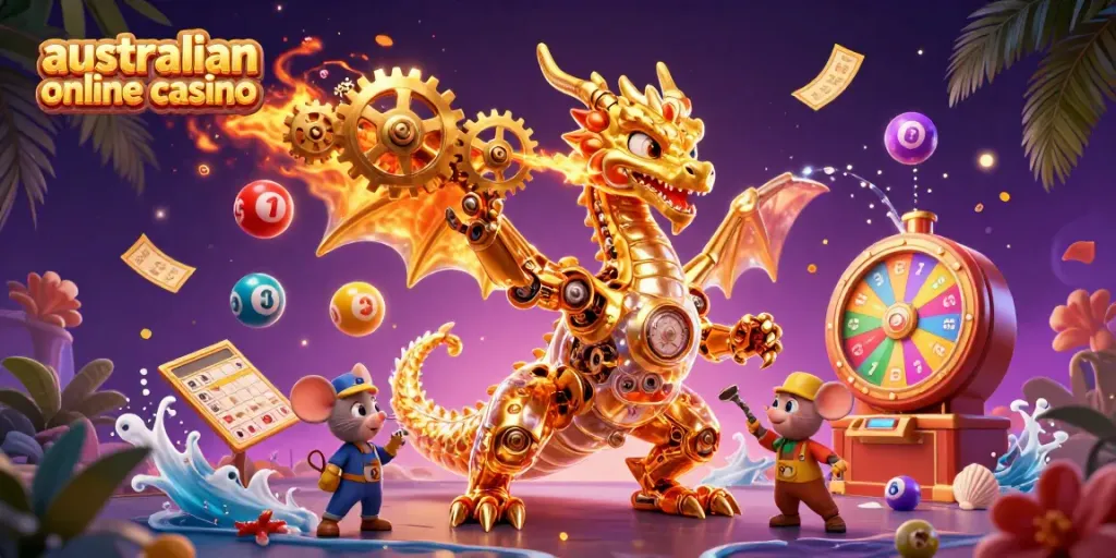 Experience winning moments at an australian online casino with dynamic game elements and vibrant characters.