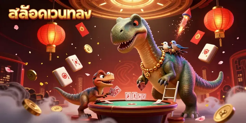 สล็อตออนไลน์ในคาสิโนที่มีสล็อตเว็บตรงแสดงภาพ 3D ที่มีตัวละครการ์ตูนในบรรยากาศที่น่าตื่นเต้น