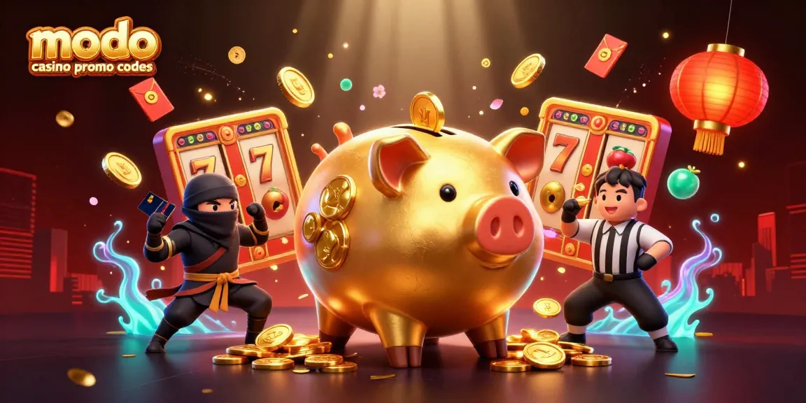 Engage with modo casino promo codes and win big in this dynamic illustration featuring energetic characters.
