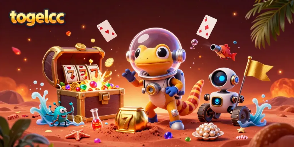 Engage in exciting gaming experiences at togelcc with vibrant alien adventure in a golden casino.
