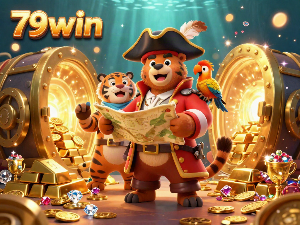 Join the treasure hunt in 79win's pirate-themed casino adventure with vibrant visuals and golden riches.