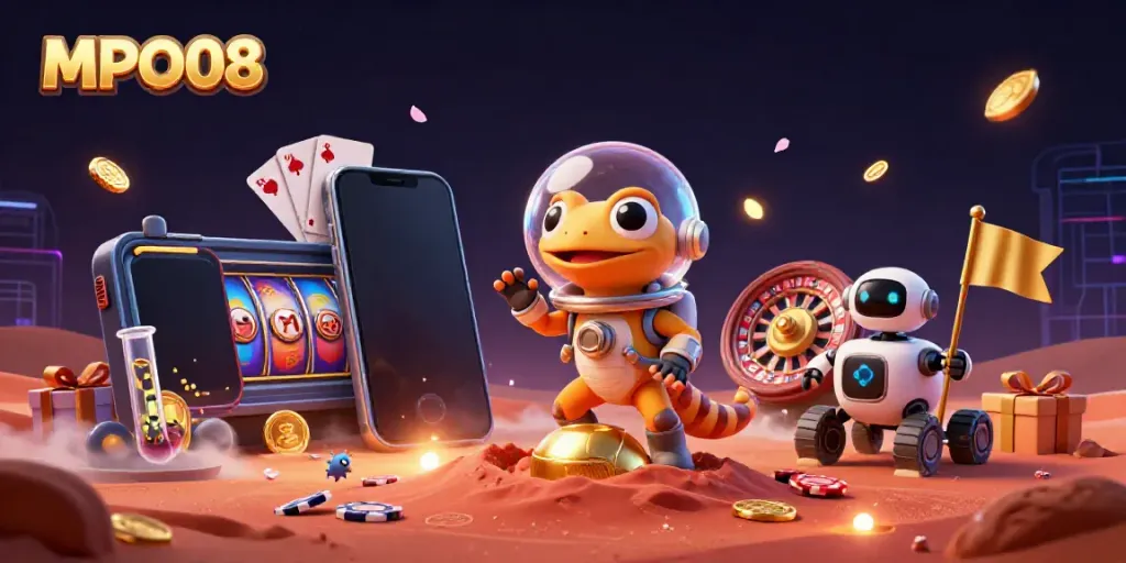 Experience excitement on MPO08 with the Martian gecko discovering a casino on Mars.
