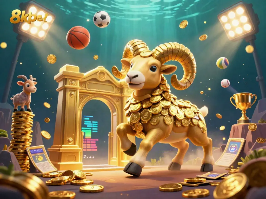 Experience high-energy gaming with 8xbet's dynamic illustration showcasing captivating characters and sports elements.