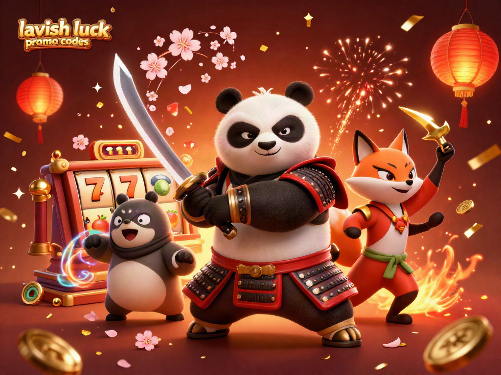 Experience thrilling action with lavish luck promo codes at an animated casino scene featuring vibrant elements.