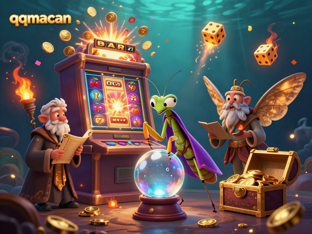Experience the allure of qqmacan's 3D casino world with magical characters and jackpot excitement.