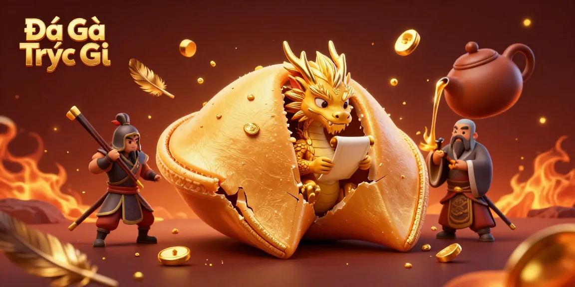 Watch fierce battles of Đá Gà Trực Tiếp amidst a vibrant 3D illustration filled with action and color.