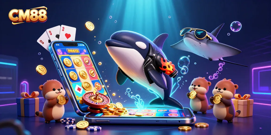 Get ready to win big with CM88 while enjoying thrilling casino games in this vibrant underwater scene.