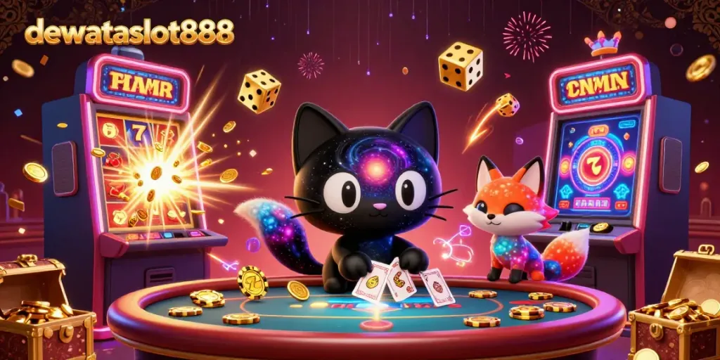 Menangkan permainan di dewataslot888 dengan ilustrasi 3D kasino yang memukau dan berwarna-warni.