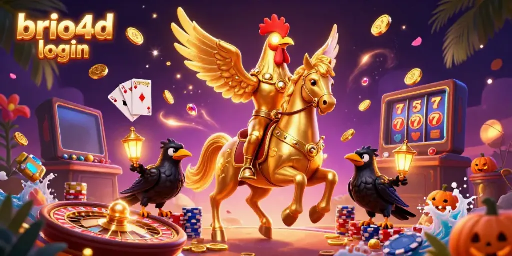 Experience winning thrills with brio4d login, featuring colorful casino elements and vibrant characters in action.