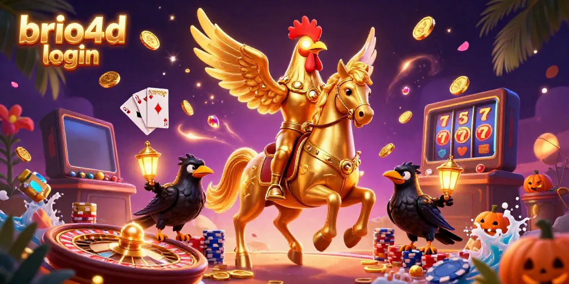 Experience winning thrills with brio4d login, featuring colorful casino elements and vibrant characters in action.