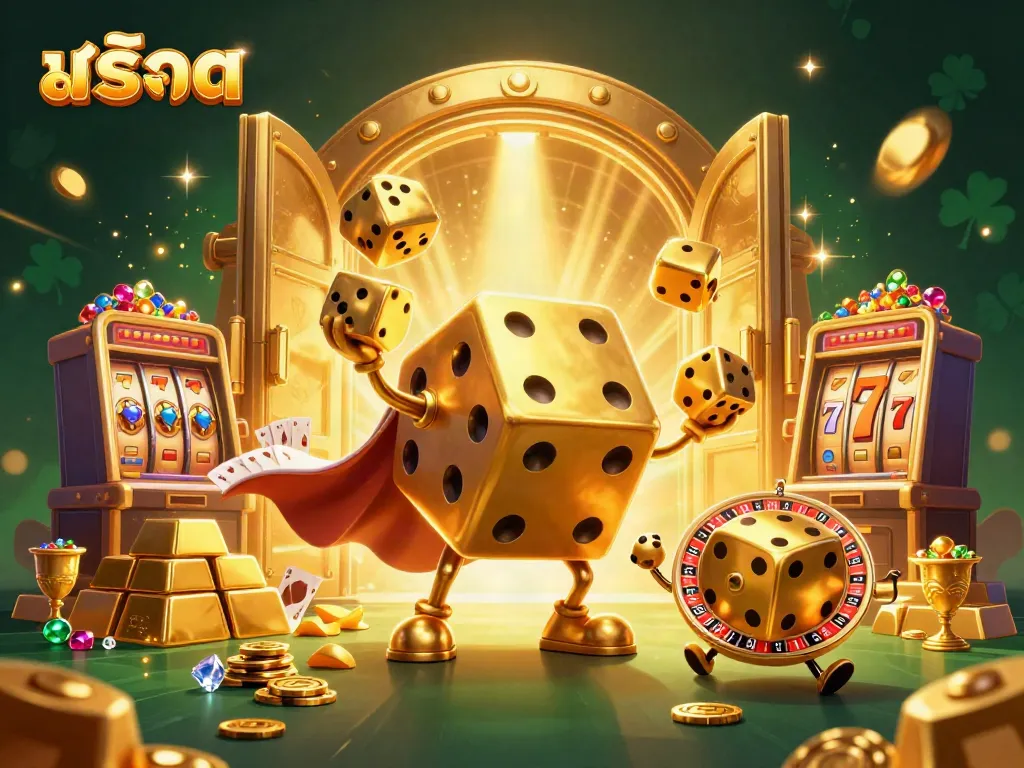 Engage with thrilling สล็อต experiences through dynamic golden characters and casino elements.