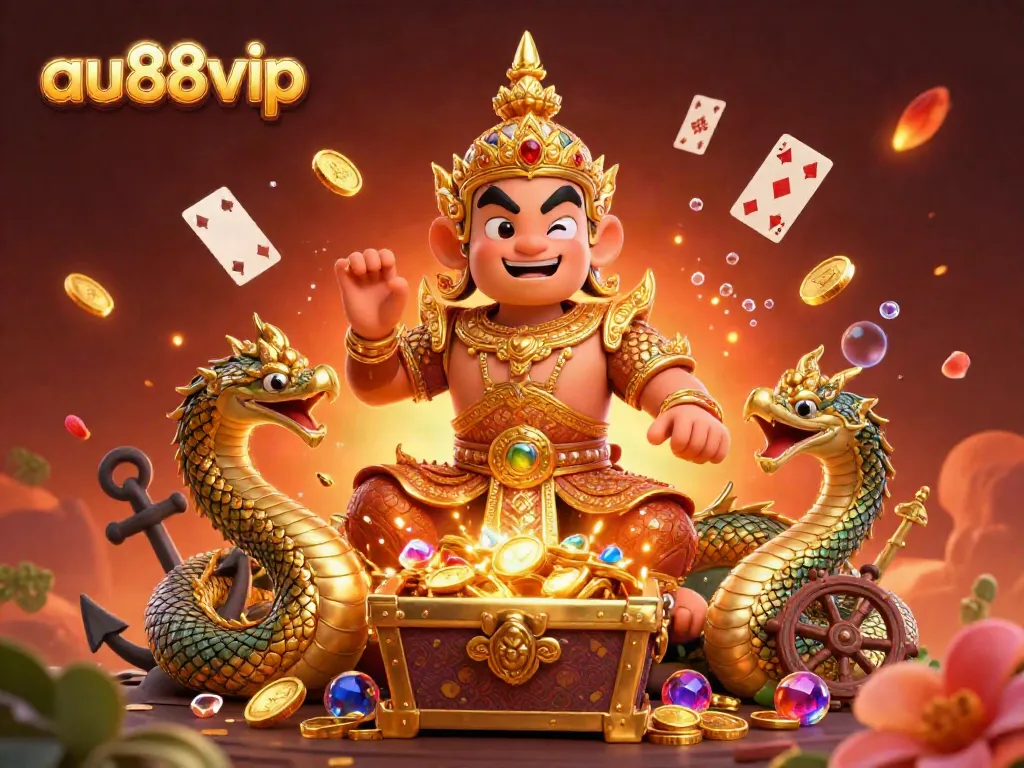 Experience the thrill of winning at au88vip with a vibrant 3D casino scene showcasing adventure and excitement.