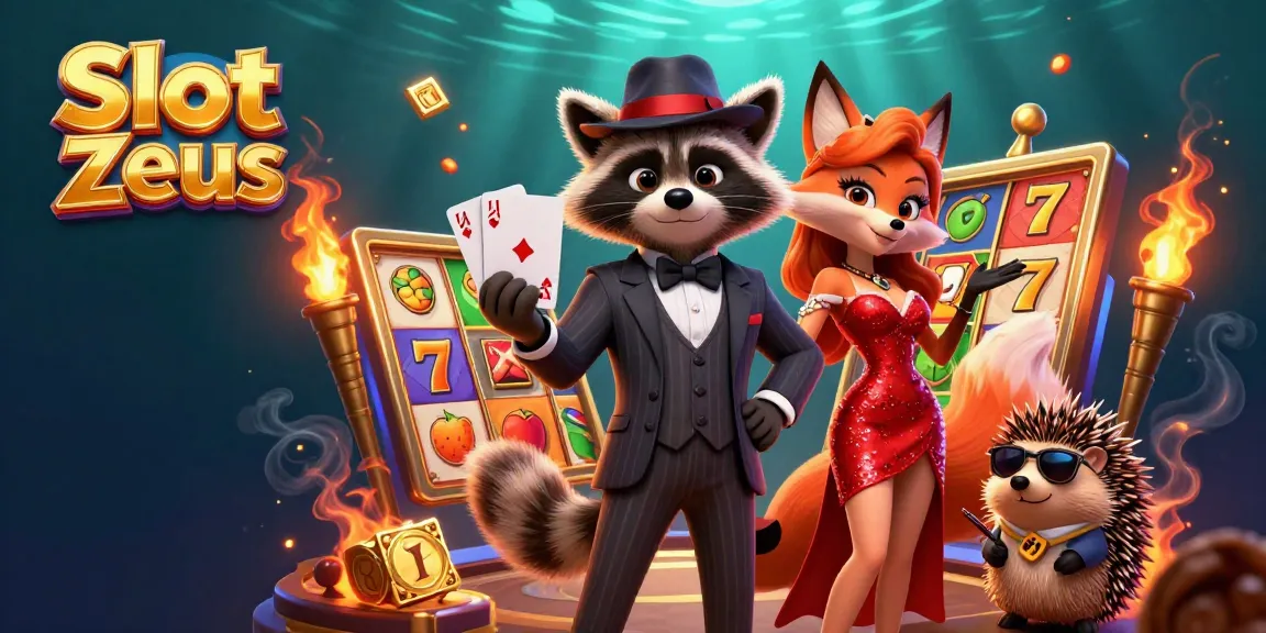 Slot Zeus menghidupkan suasana dengan karakter kartun gemerlap dan elemen slot yang berkilau.