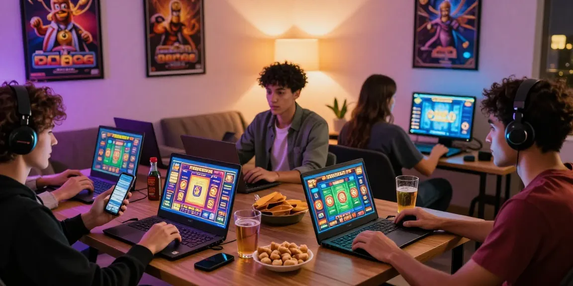 Pengguna jandaslot88 menikmati pengalaman bermain slot online di ruang tamu yang nyaman.