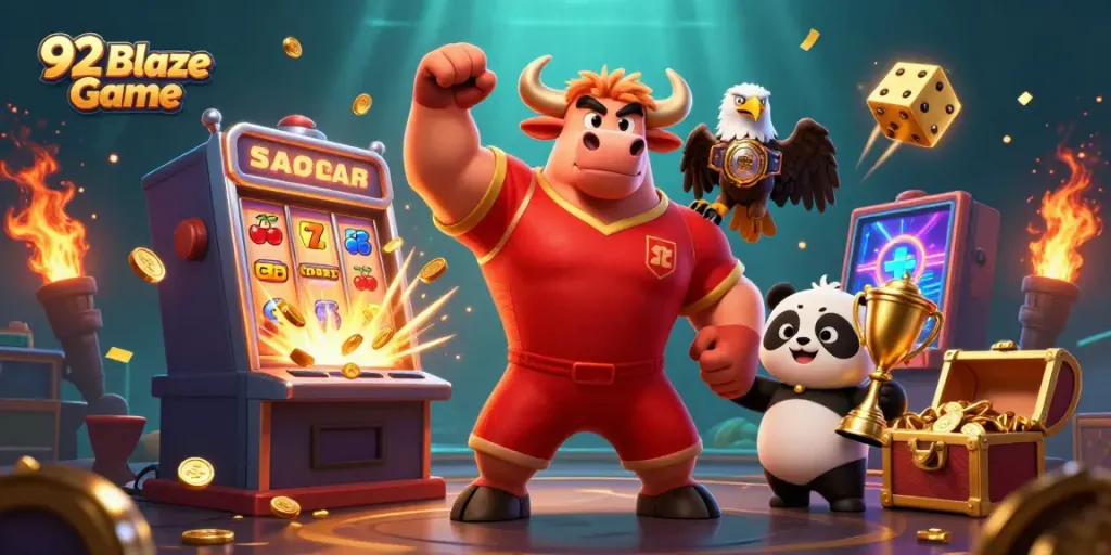 Experience the excitement of 92 Blaze Game with jackpot wins and engaging characters.