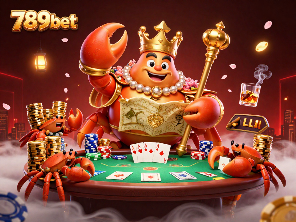 Experience the thrill of 789bet with a golden crab emperor ruling the casino world.
