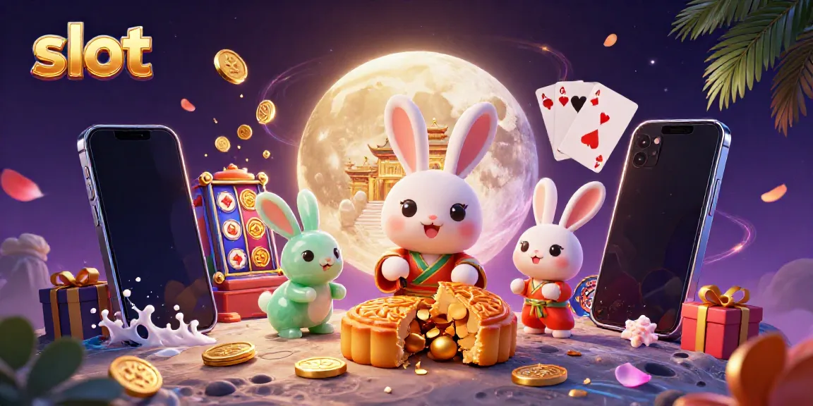 Slot keren dengan karakter kelinci bulan dan permainan di ruang angkasa