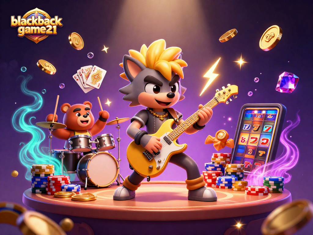Experience the excitement of blackjack-game21 with a vibrant 3D casino scene showcasing thrilling action and rewards.