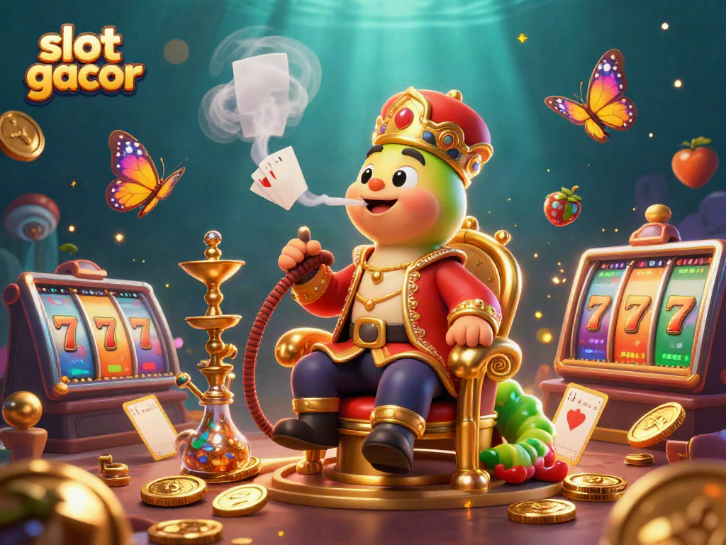 Engage in the excitement of slot gacor with a vivid 3D illustration showcasing vibrant casino elements.