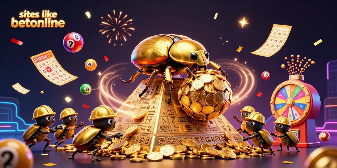 Engage with top sites like BetOnline featuring vibrant casino elements and celebrations.