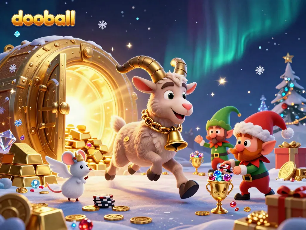 Experience dooball thrills as gremlins steal poker chips in a lively casino scene.