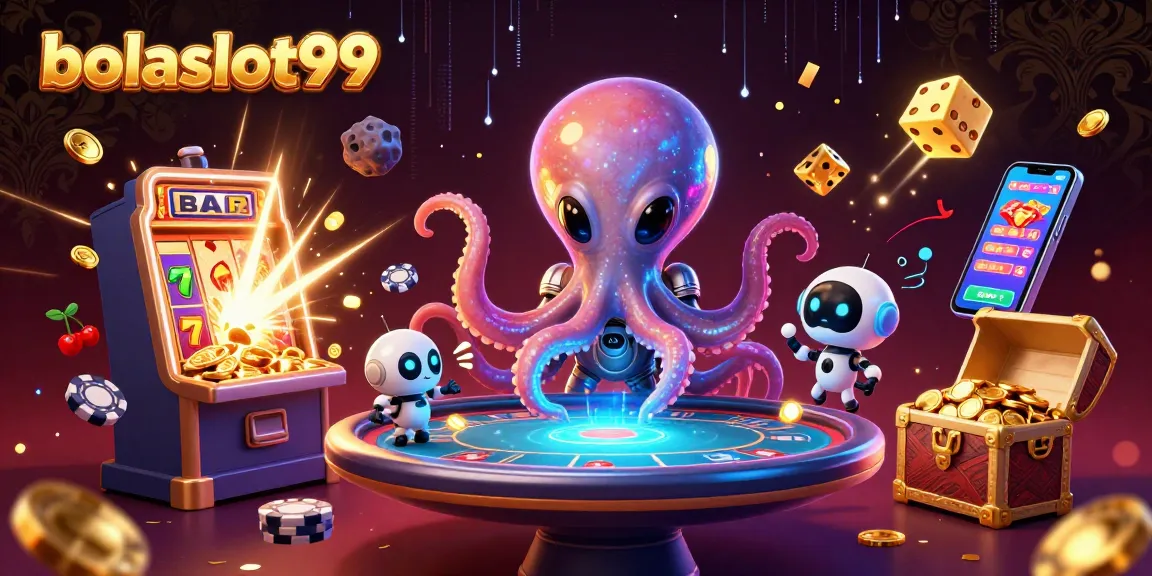 Experience thrilling gameplay at bolaslot99 with lively alien characters and rich casino elements.