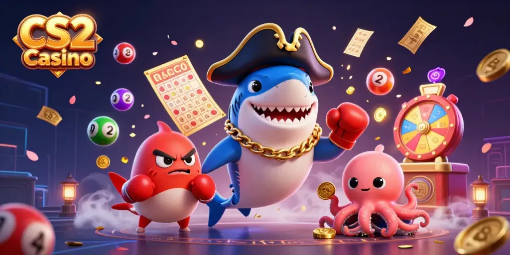 Engage in thrilling CS2 Casino adventures with colorful characters and dynamic game elements.