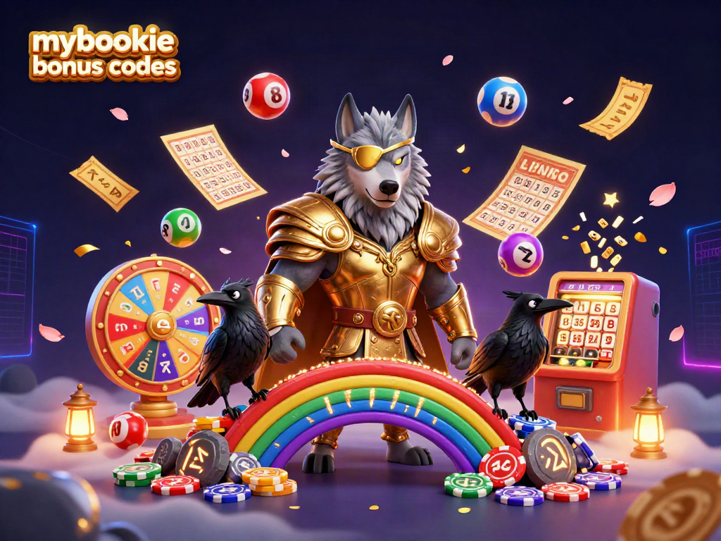 Experience mybookie bonus codes with a vibrant 3D casino scene filled with dynamic elements.