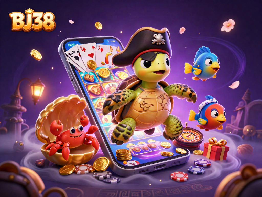 Engage with BJ38's exciting casino adventure featuring vibrant characters and dynamic game elements.