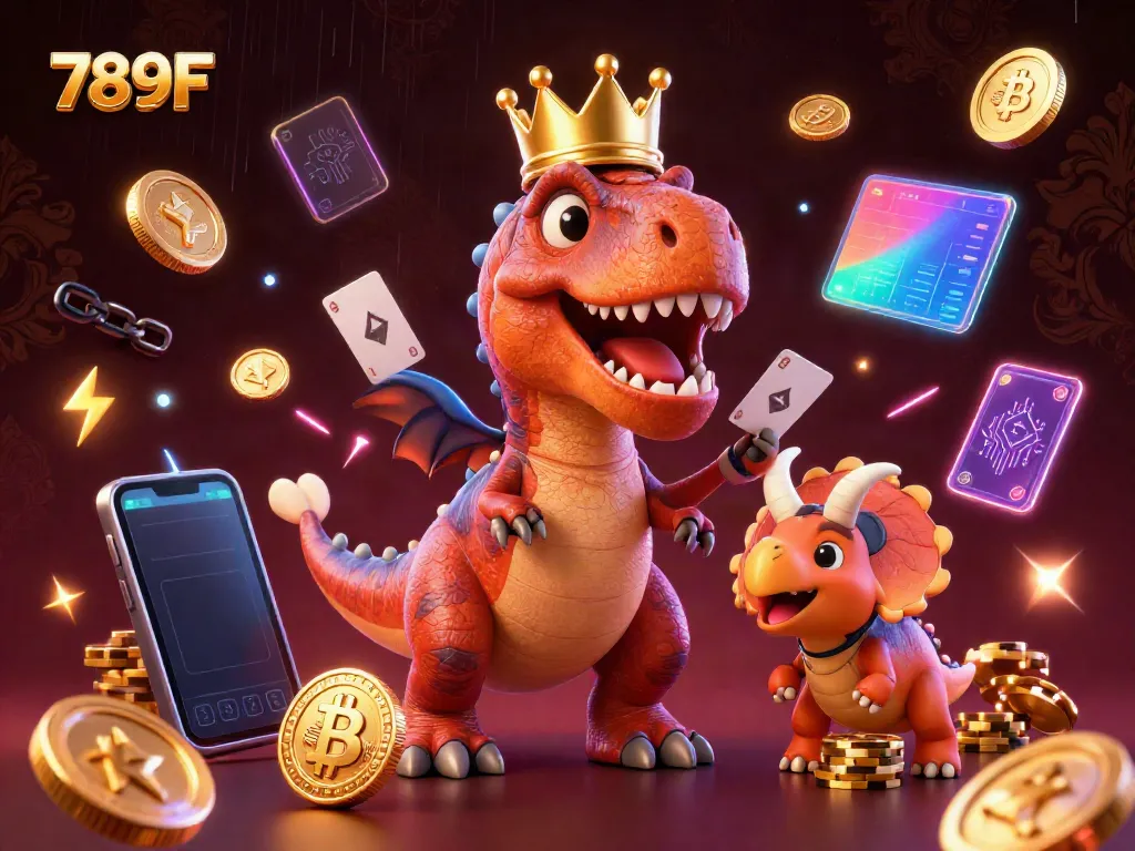 Engage with 789F's vibrant themes as characters gamble in a colorful casino setting.