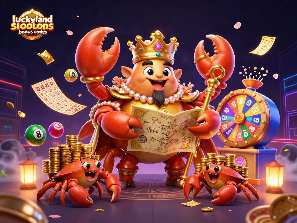 Engage with luckyland slots bonus codes through a dynamic 3D casino illustration filled with excitement.