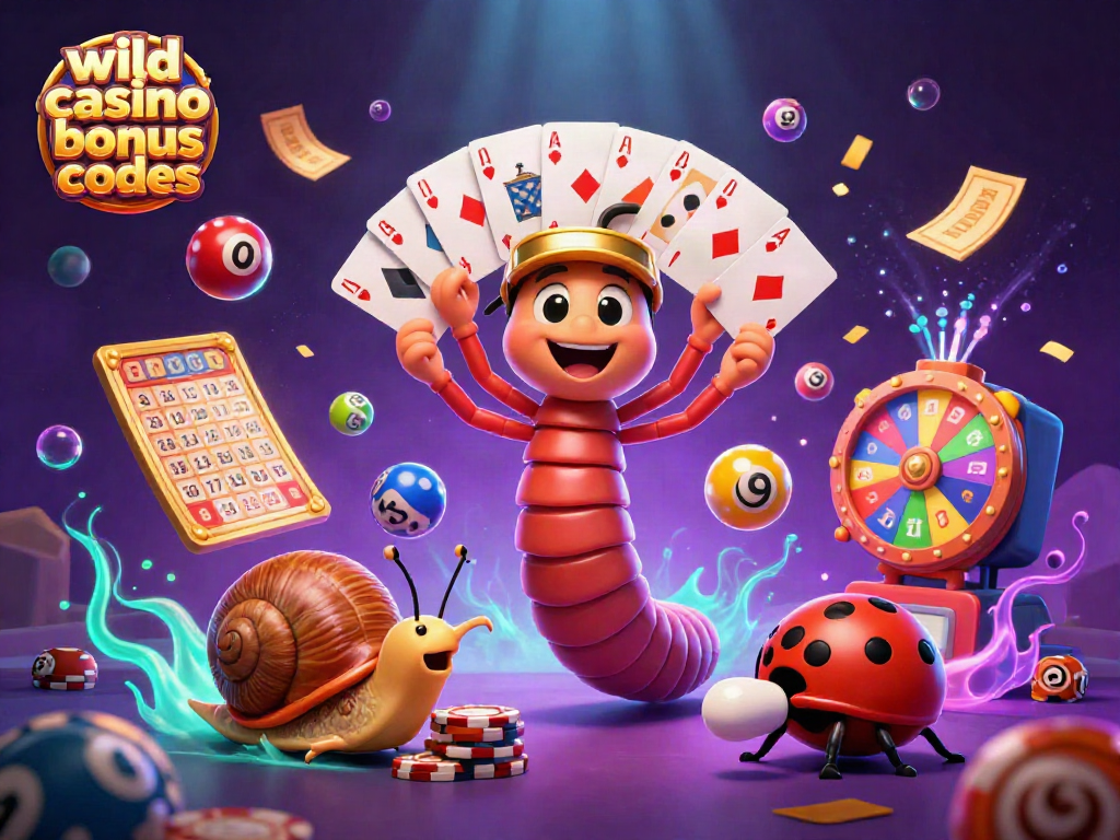 Engage with wild casino bonus codes featuring vibrant characters and exciting game elements.